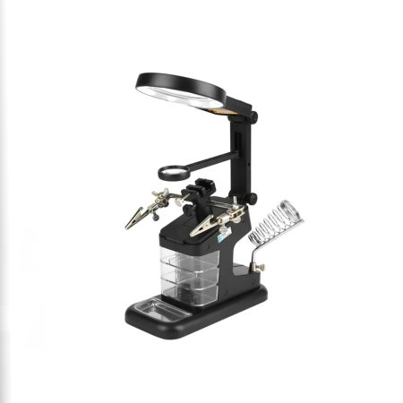 گیره مونتاژ ذره بین دار به همراه پایه هویه TE-803